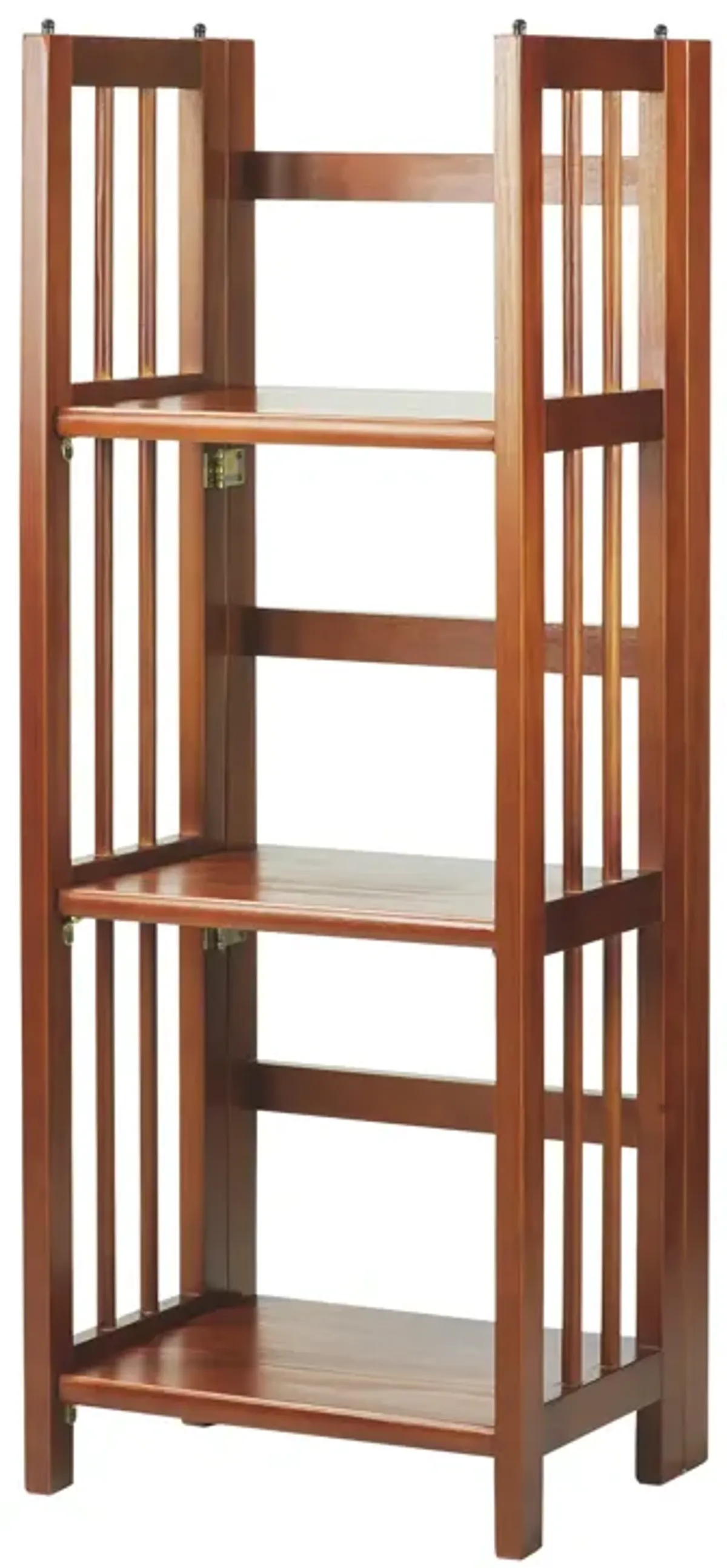 Casual Home 3-Shelf Folding Bookcase (14" Wide)-Mahagony