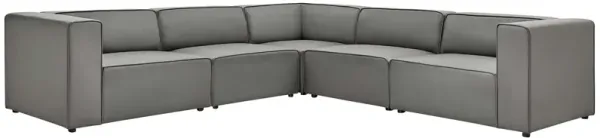 Mingle Vegan Leather 5-Piece Sectional Sofa