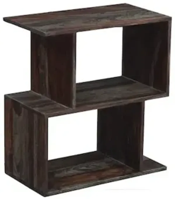 Porter Designs Fall River Solid Sheesham Wood Bookcase, Gray