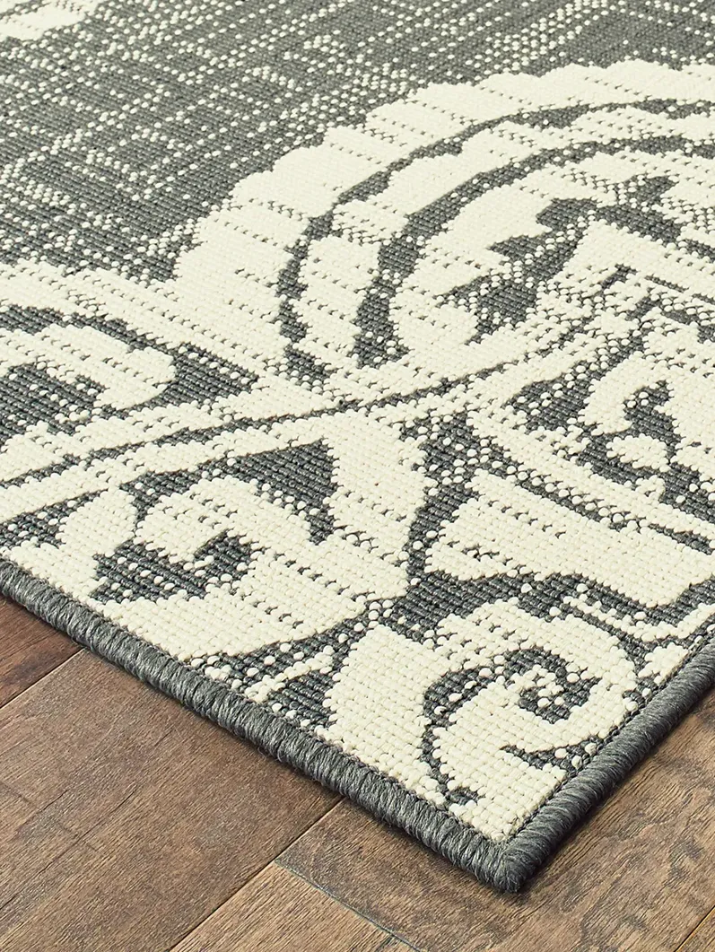 Marina 3'7" x 5'6" Grey Rug