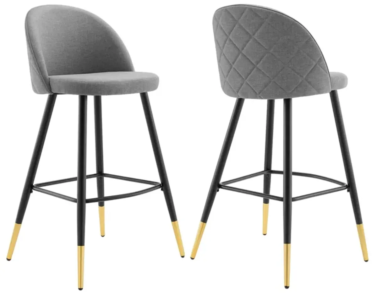 Enchanting Cordial Fabric Upholstered Bar Stools - Set of 2