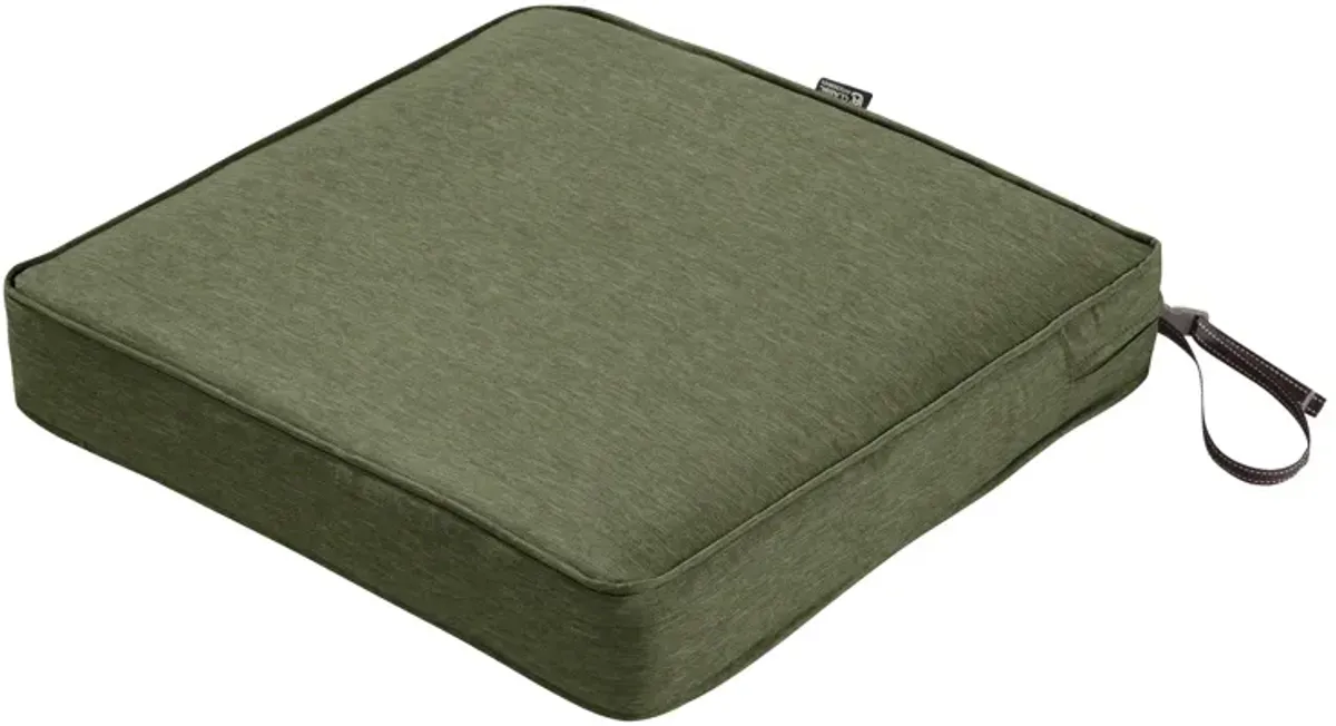 Classic Accessories Montlake FadeSafe Water-Resistant 21 x 21 x 3 Inch Outdoor Chair Cushion, Heather Fern Green, Outdoor Chair Cushions, Patio Chair Cushions, Patio Cushions