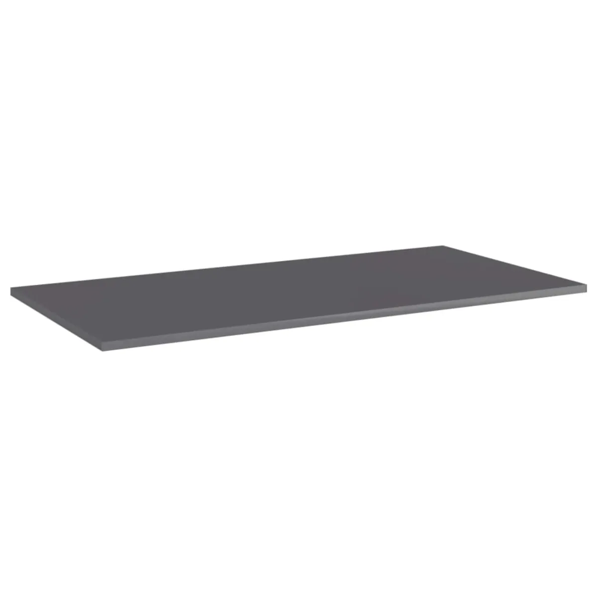 vidaXL Bookshelf Boards 4 pcs High Gloss Gray 31.5"x11.8"x0.6" Chipboard