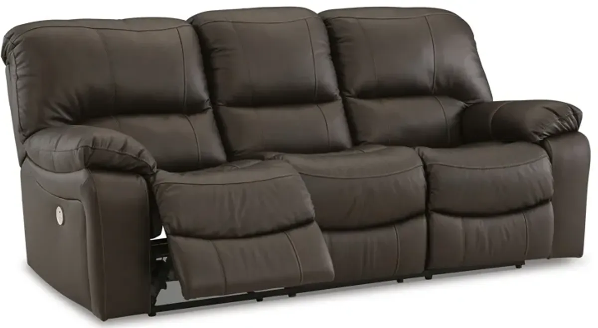 Leesworth Dark Brown Power Reclining Sofa