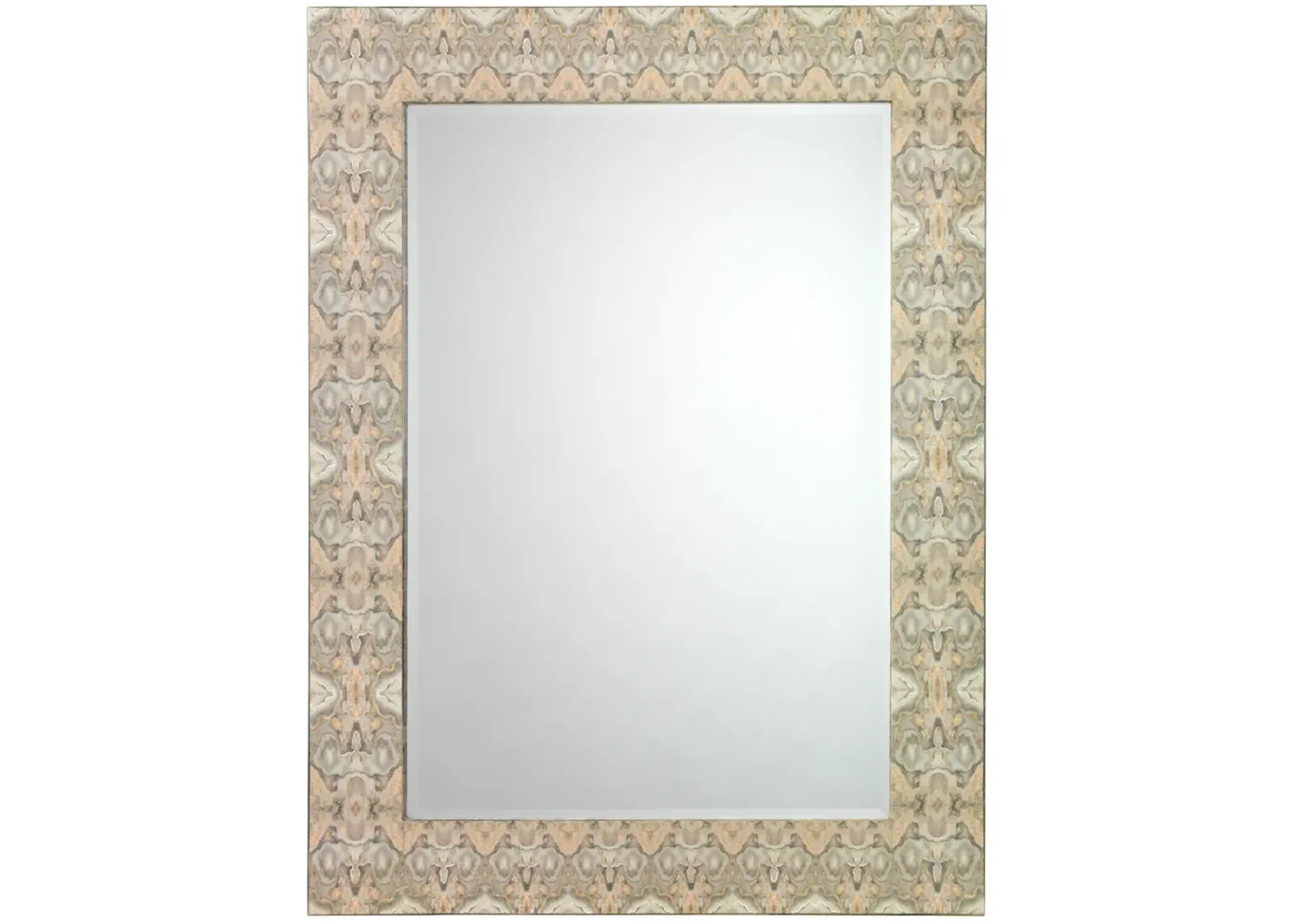 Rorschach Mirror, Gray and Cream Lacquer