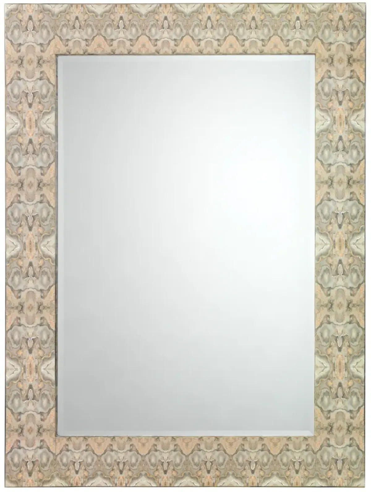 Rorschach Mirror, Gray and Cream Lacquer