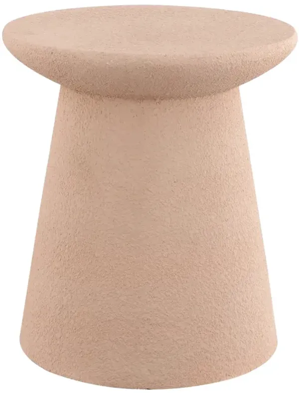 Hollie Minimalist Modern Drum Indoor/Outdoor Accent Table Pedestal