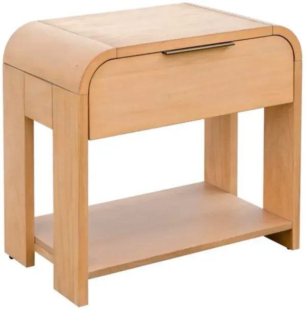 Streamdale Modern One Drawer Waterfall Nightstand