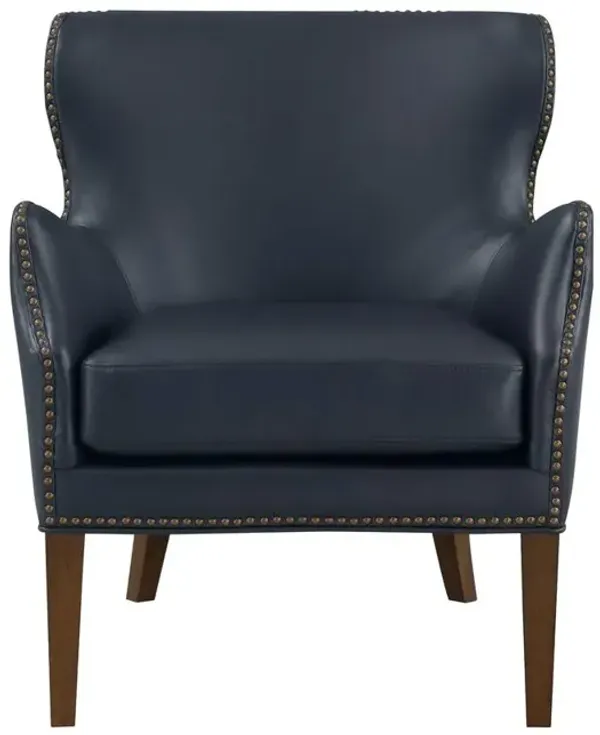 Comfort Pointe Dallas Midnight Blue High Leg Slope Arm Chair