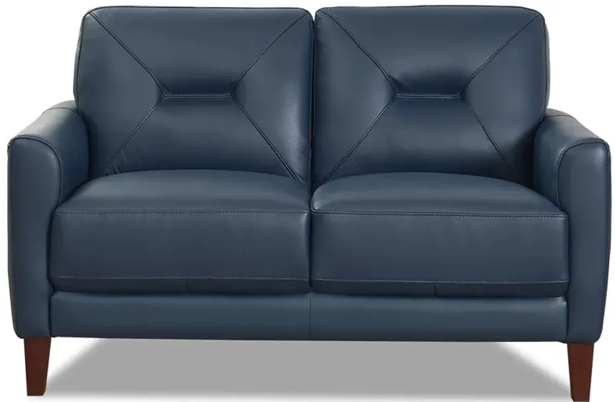 Mavis Top Grain Leather Loveseat