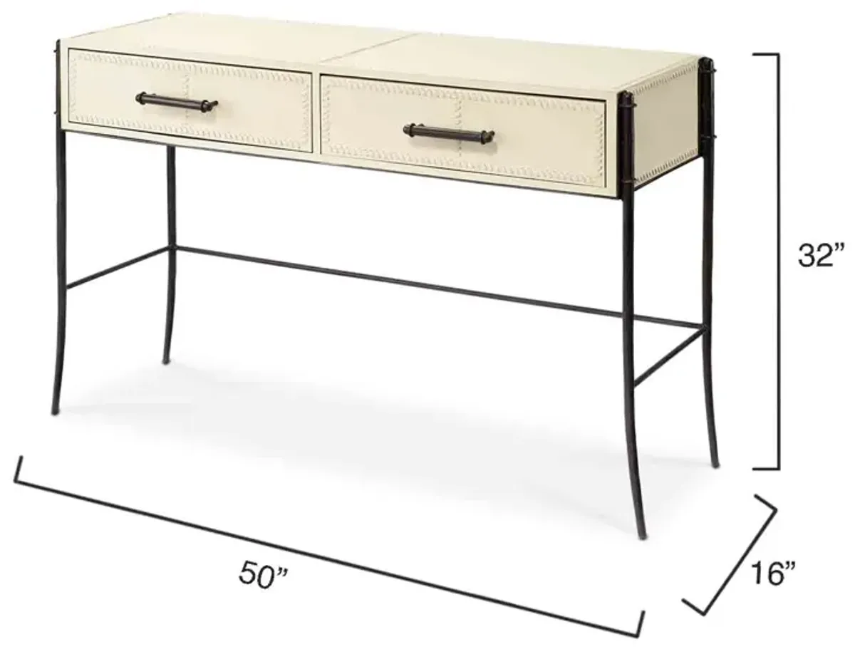 Nevado Leather Console Table