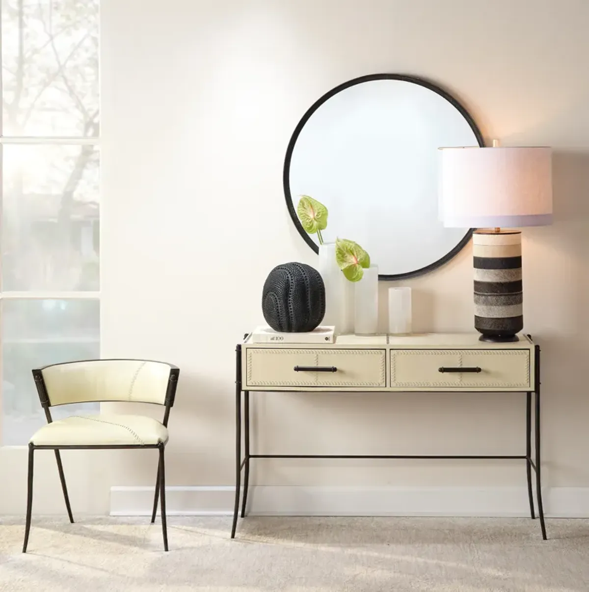 Nevado Leather Console Table