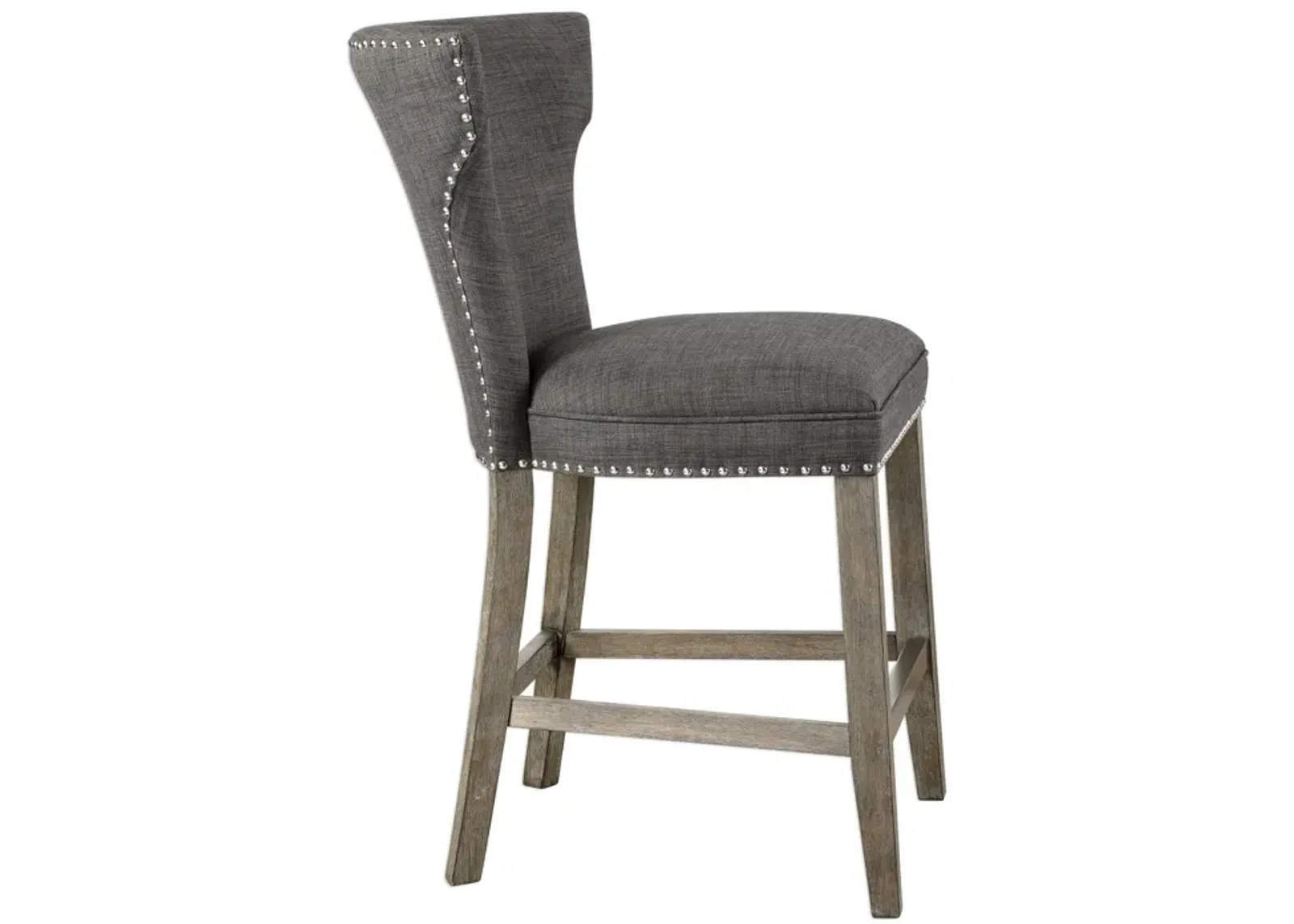 Uttermost Arnaud Charcoal Counter Stool