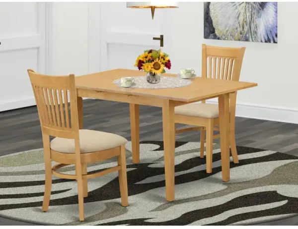 3 Pc Dining room set - small Dining Table and 2 dinette Chairs