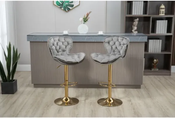 Bar Stools With Back And Footrest Counter Height Chairs Set of 2