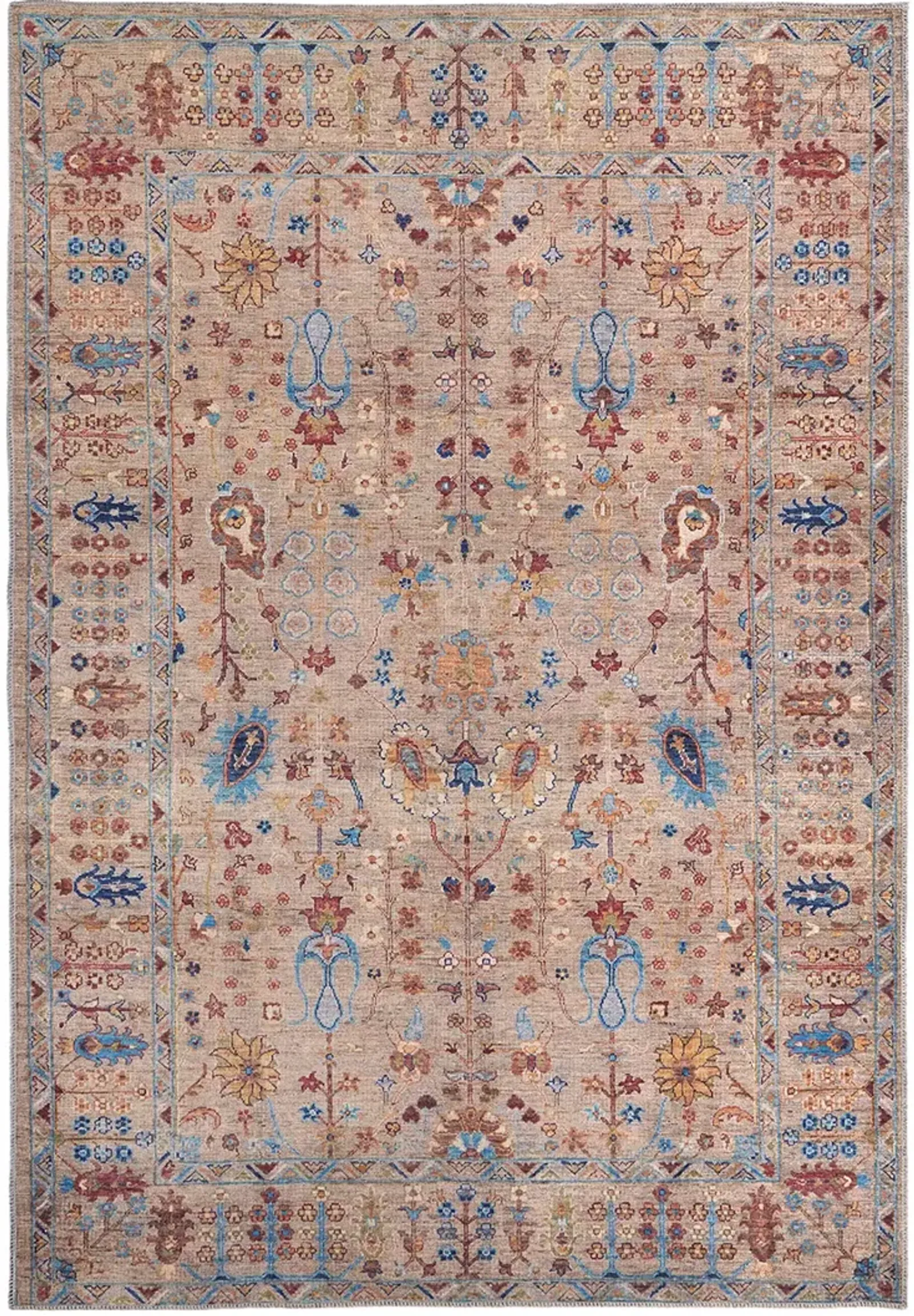 Rawlins 39HPF Tan/Pink/Blue 2' x 3' Rug