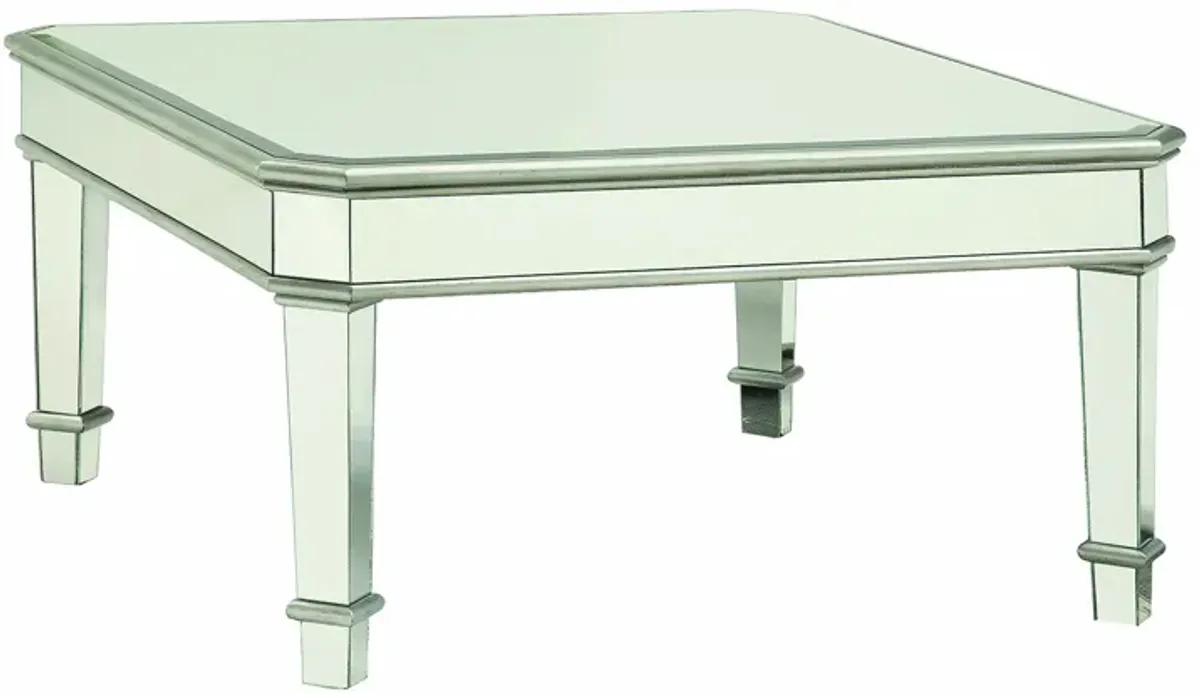 Transitional Silver Coffee Table