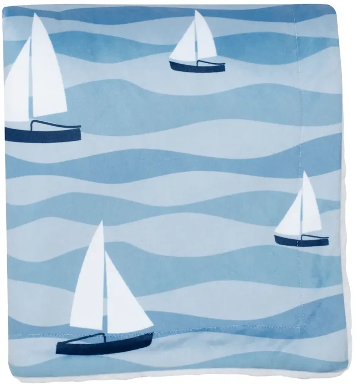 Lambs & Ivy Little Skipper Soft Luxury Nautical Sailboat Fleece Baby Blanket