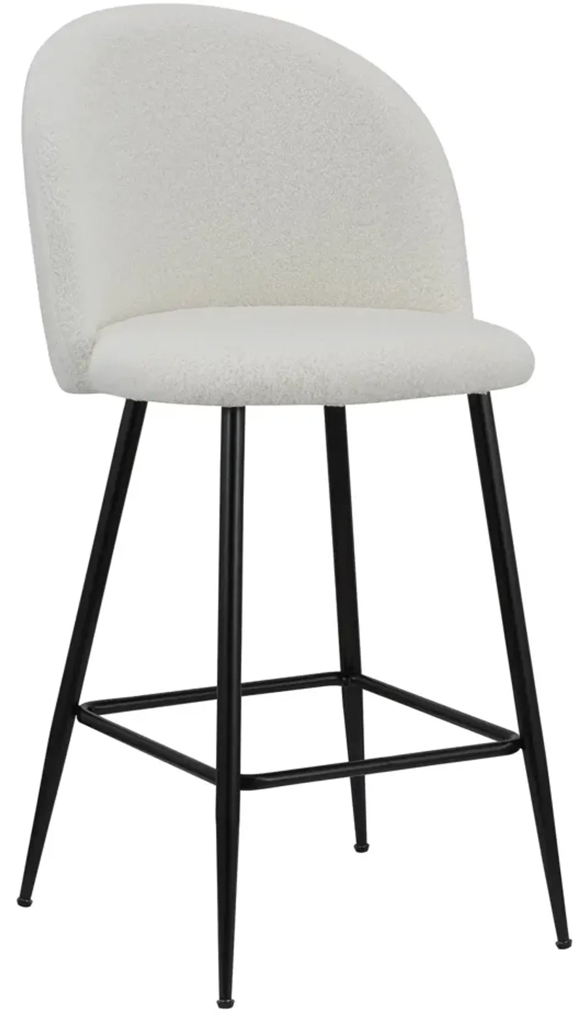 Teddy Fabric 26''H Stool with Metal Leg