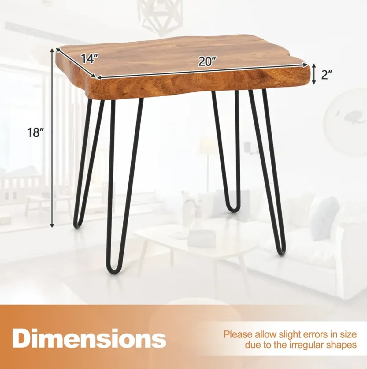 Rectangular Reclaimed Recycled Teak Wood End Table