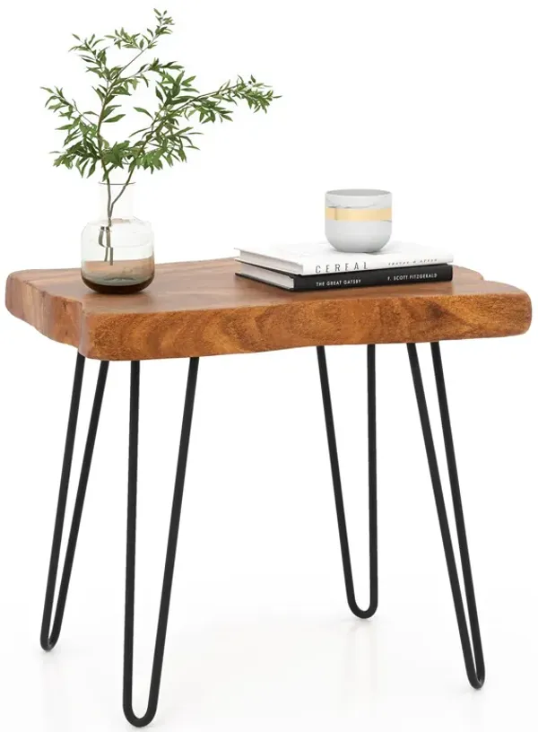 Rectangular Reclaimed Recycled Teak Wood End Table