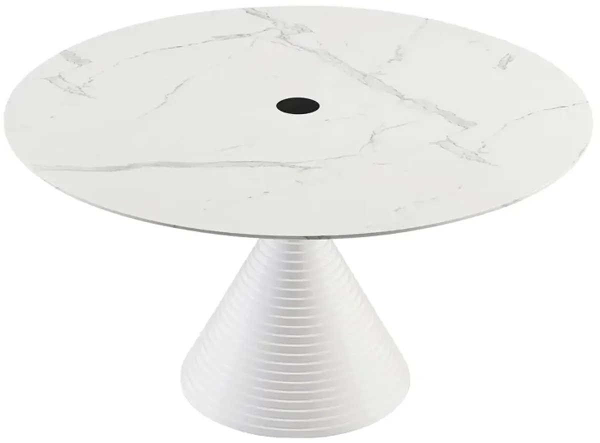 Piper White Round Dining Table