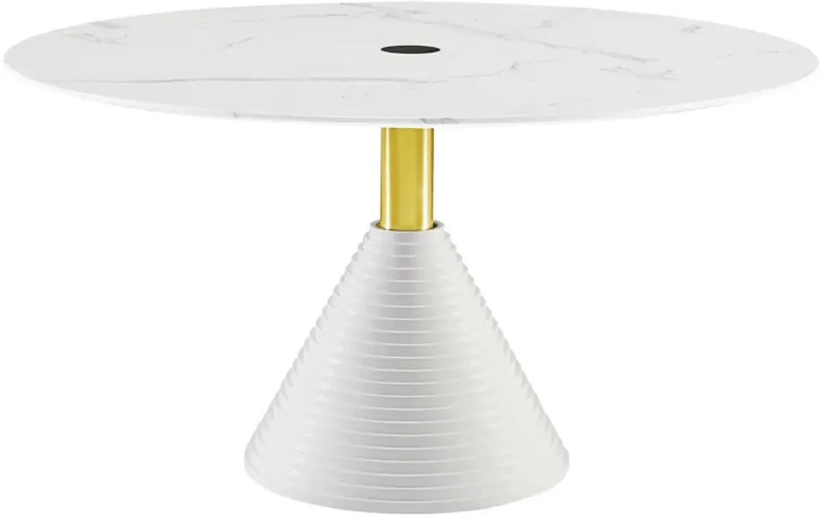 Piper White Round Dining Table