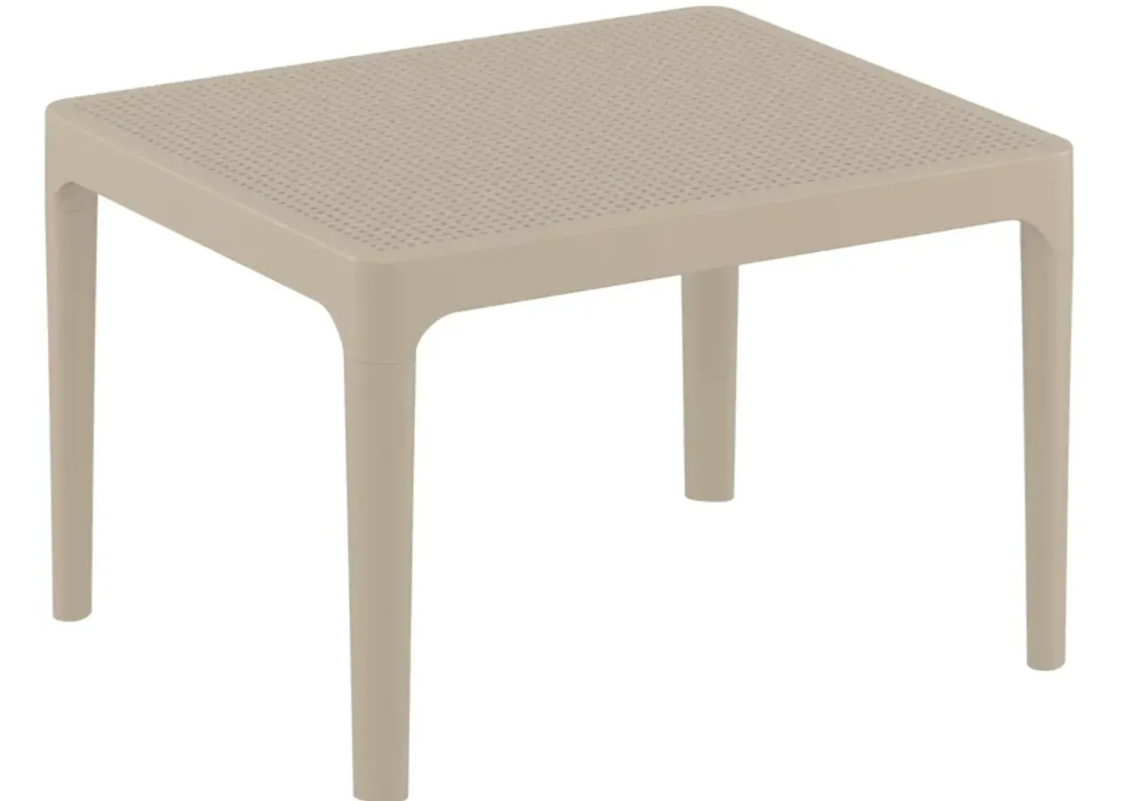 23.5" Black Rectangular Outdoor Patio Side Table