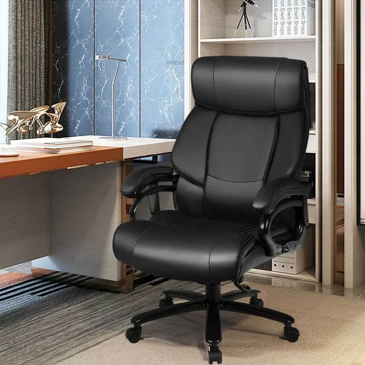 Big & Tall 400lb PU Leather Massage Office Chair