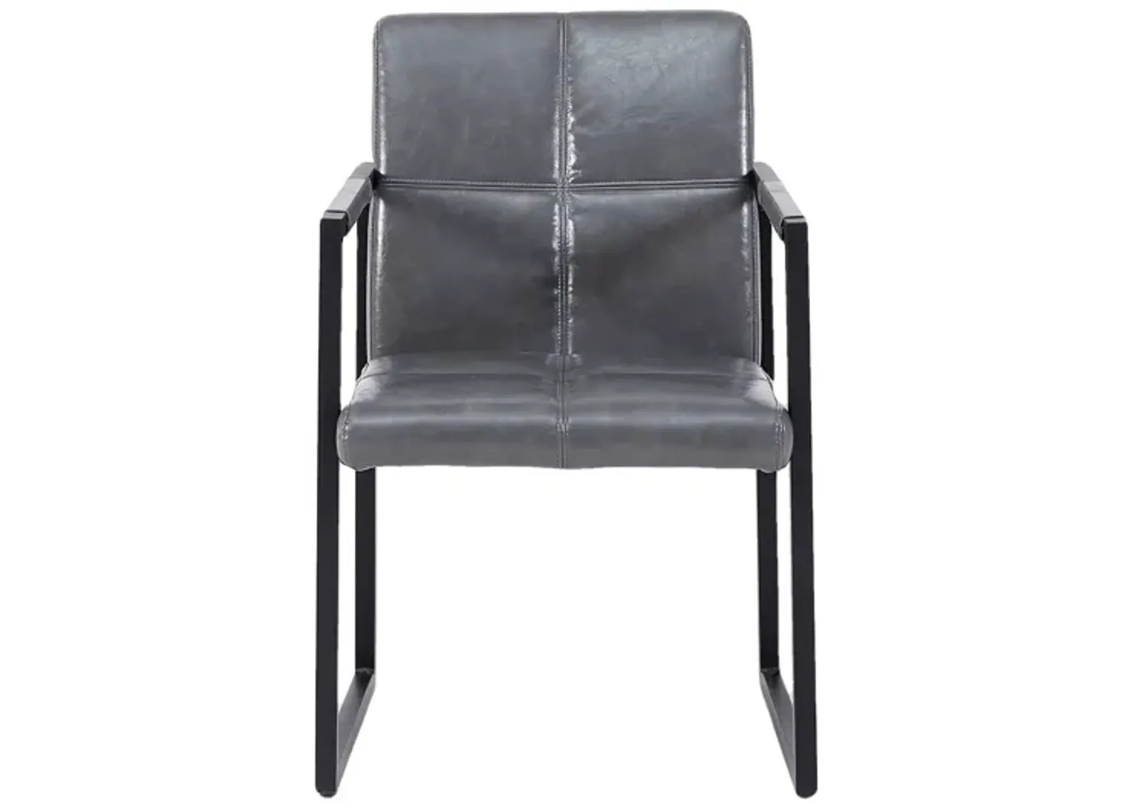 Ligth Modern European Style Dining Chair PU Leather Metal Pipe Dining Room Furniture