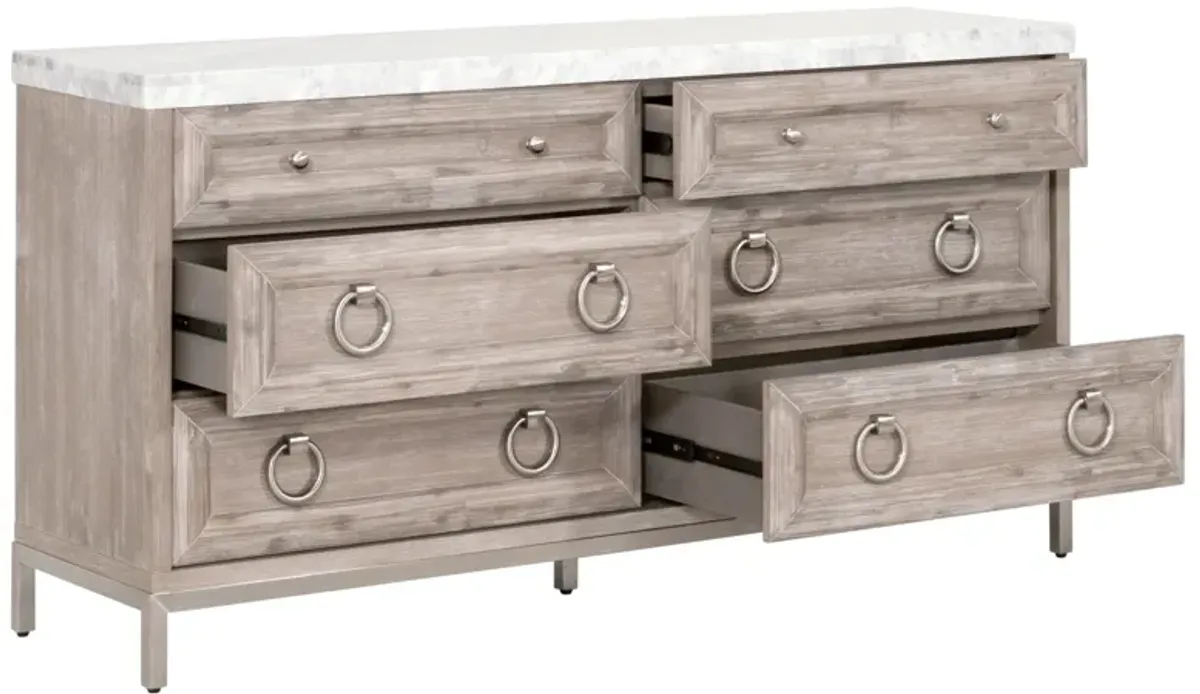 Natural 6-Drawer Double Dresser