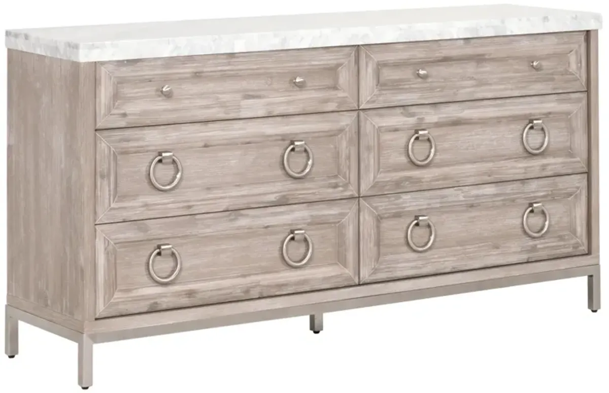 Natural 6-Drawer Double Dresser