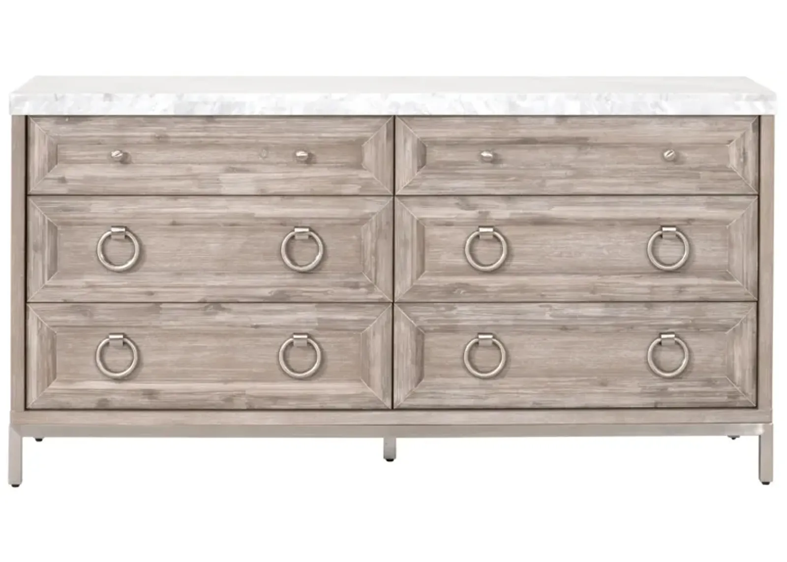 Natural 6-Drawer Double Dresser