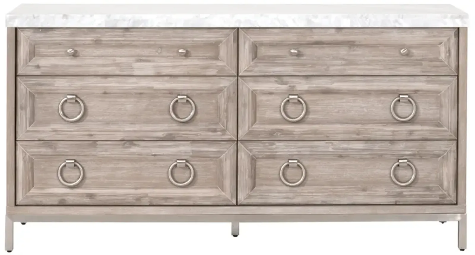 Natural 6-Drawer Double Dresser