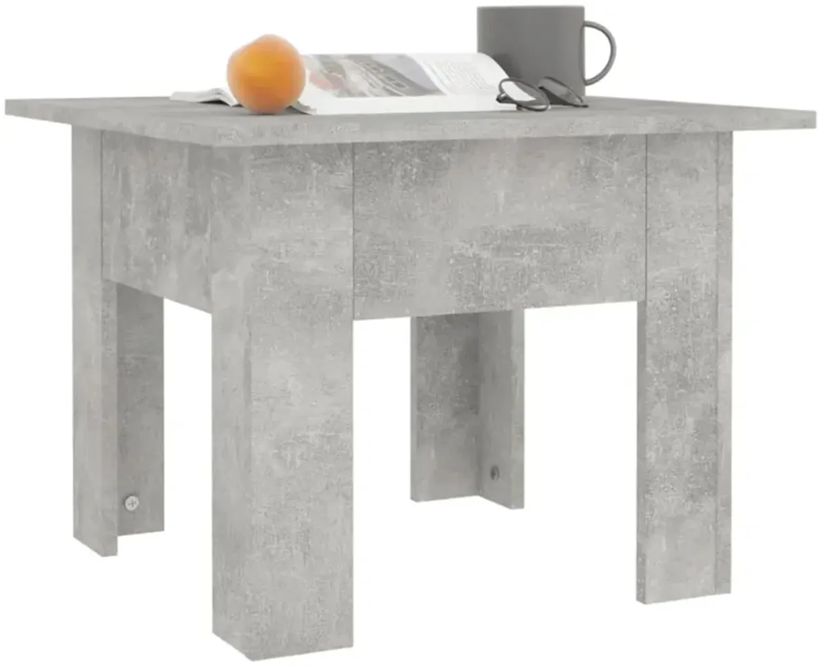 vidaXL Coffee Table Concrete Gray 21.7"x21.7"x16.5" Chipboard