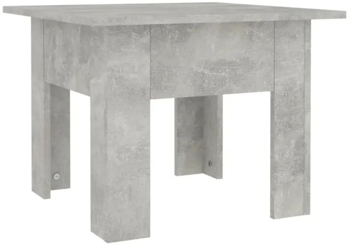 vidaXL Coffee Table Concrete Gray 21.7"x21.7"x16.5" Chipboard