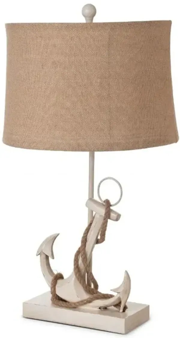 Hivvago Set of Two Tan and White Anchor Table Lamps