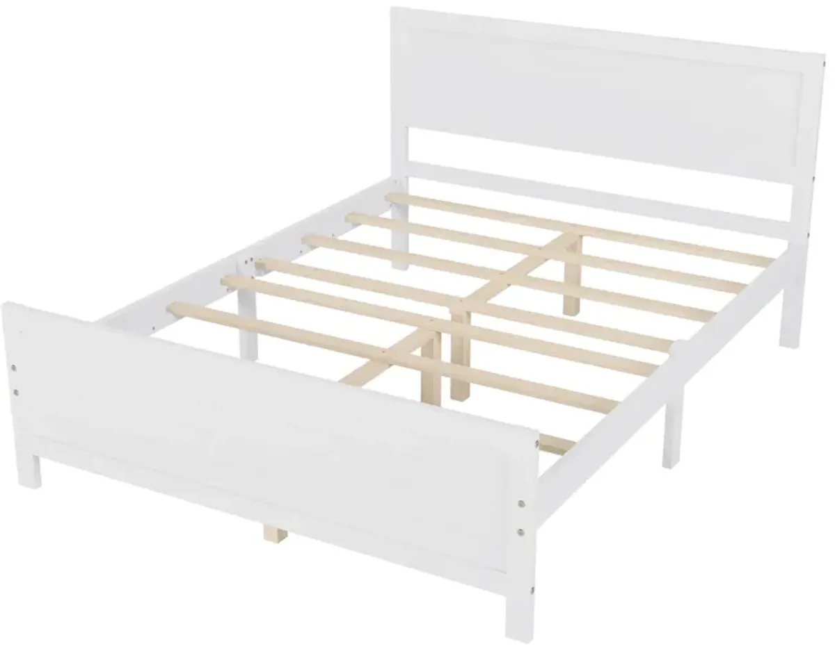 Merax Wood Platform Bed Frame with Headboard