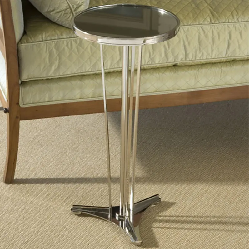 French Moderne Side Table- Silver