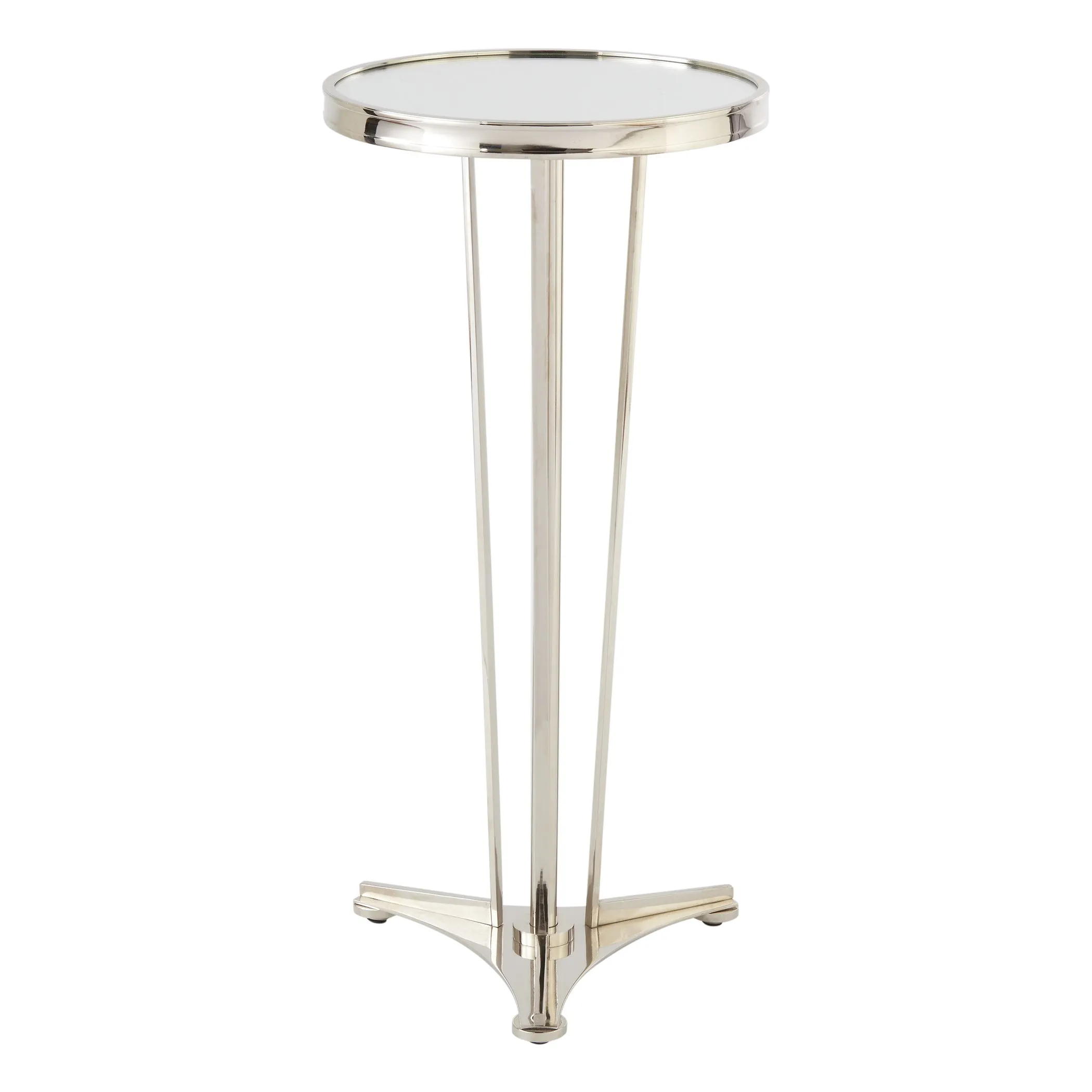 French Moderne Side Table- Silver