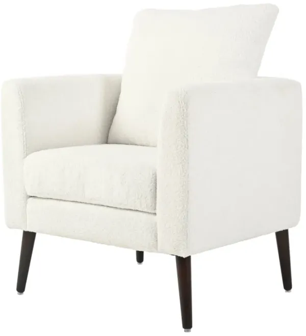 Mondawe Barrel Chair, Teddy Fabric Armchair Club Chair, Upholstered Accent Chair
