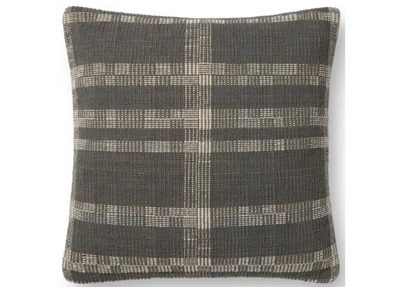 Cove PAL0022 Smoke/Natural 18''x18'' Down Pillow by Amber Lewis x Loloi