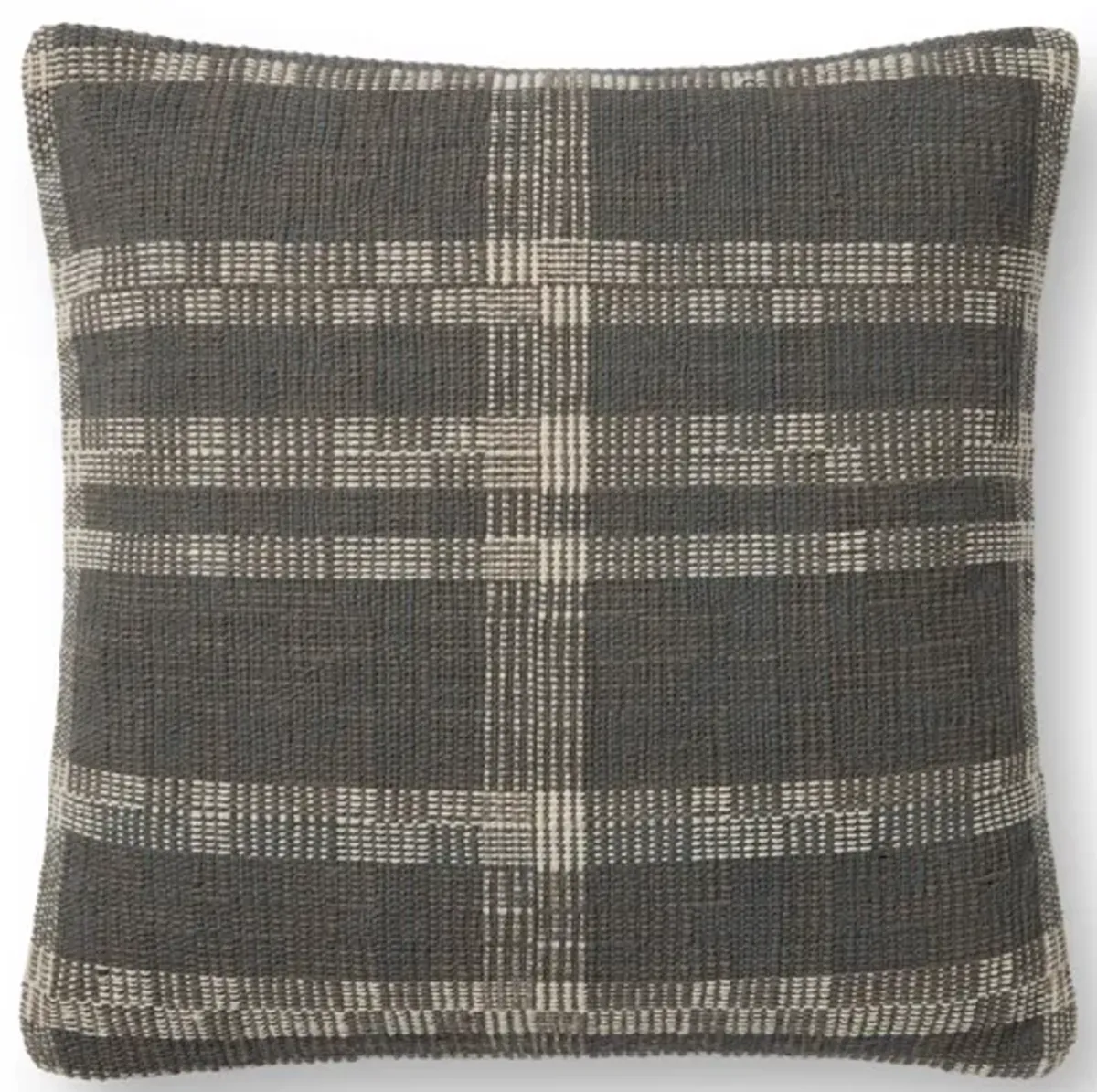 Cove PAL0022 Smoke/Natural 18''x18'' Down Pillow by Amber Lewis x Loloi