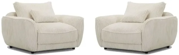 Parker Living Utopia - Mega Ivory Chair and A Half with Lumbar Pillow Two Pack
