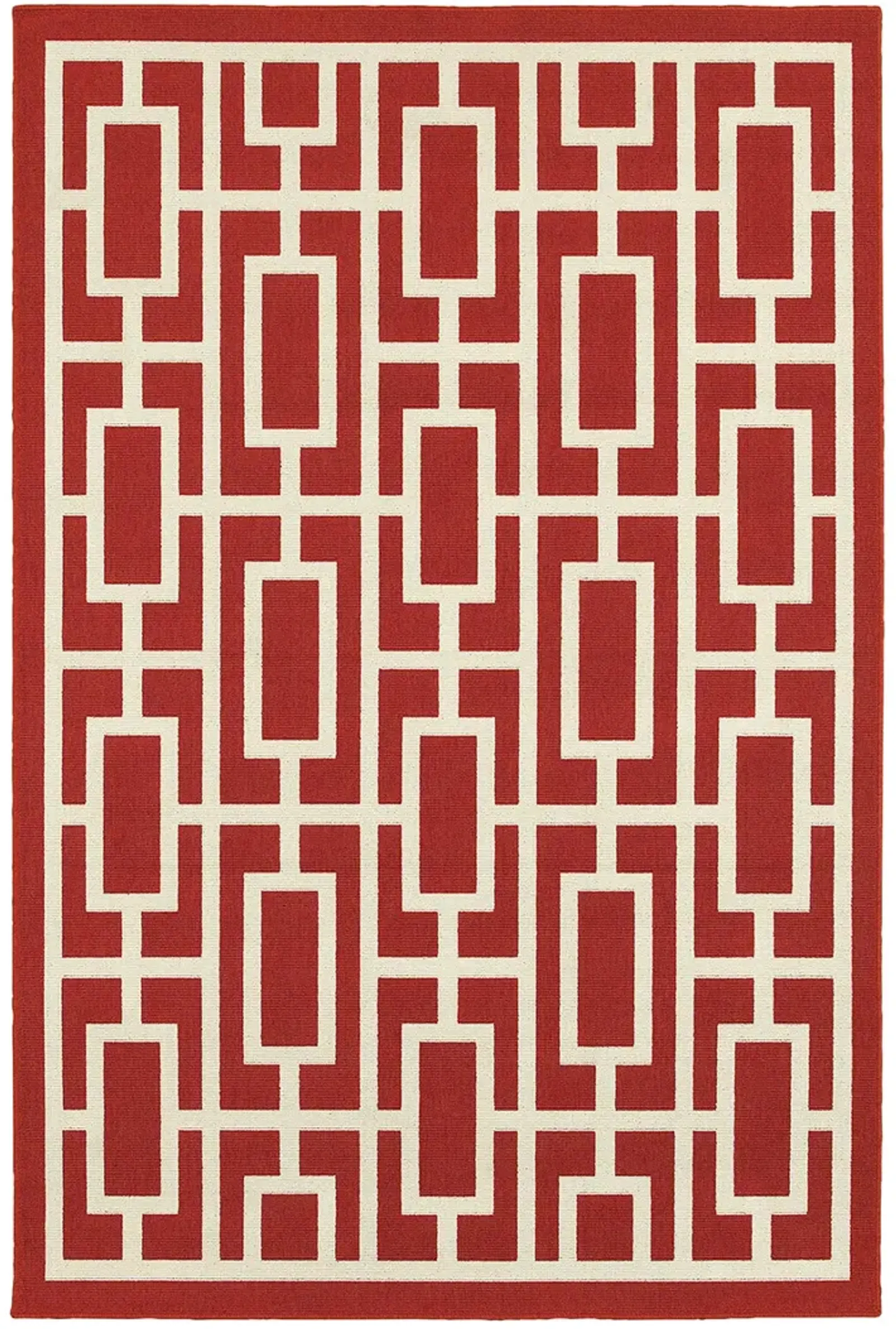 Meridian 1'10" x 2'10" Red Rug