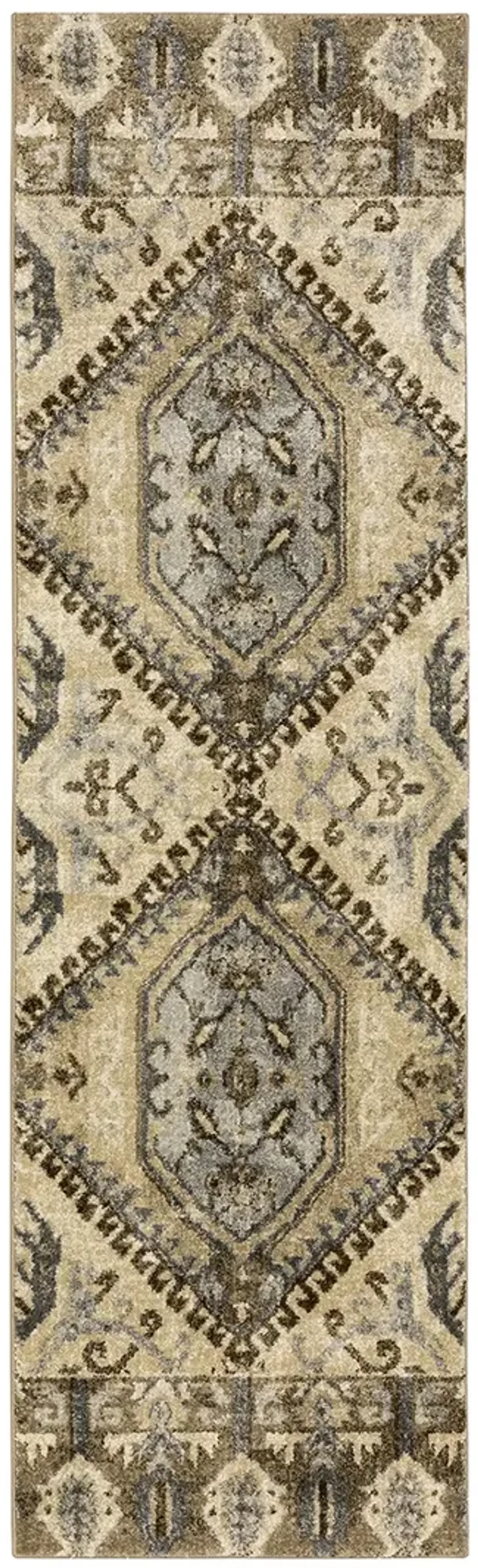 Florence 2'3" x 7'6" Beige Rug