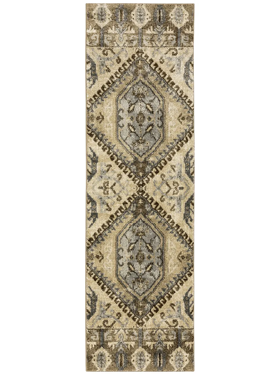 Florence 2'3" x 7'6" Beige Rug