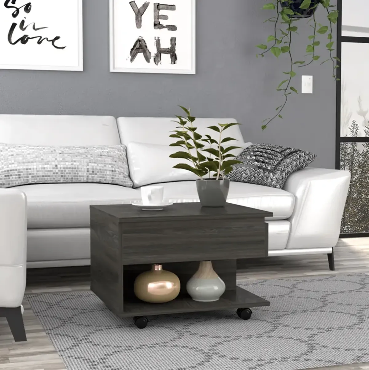 Lift Top Coffee Table Mercuri, Living Room, Espresso