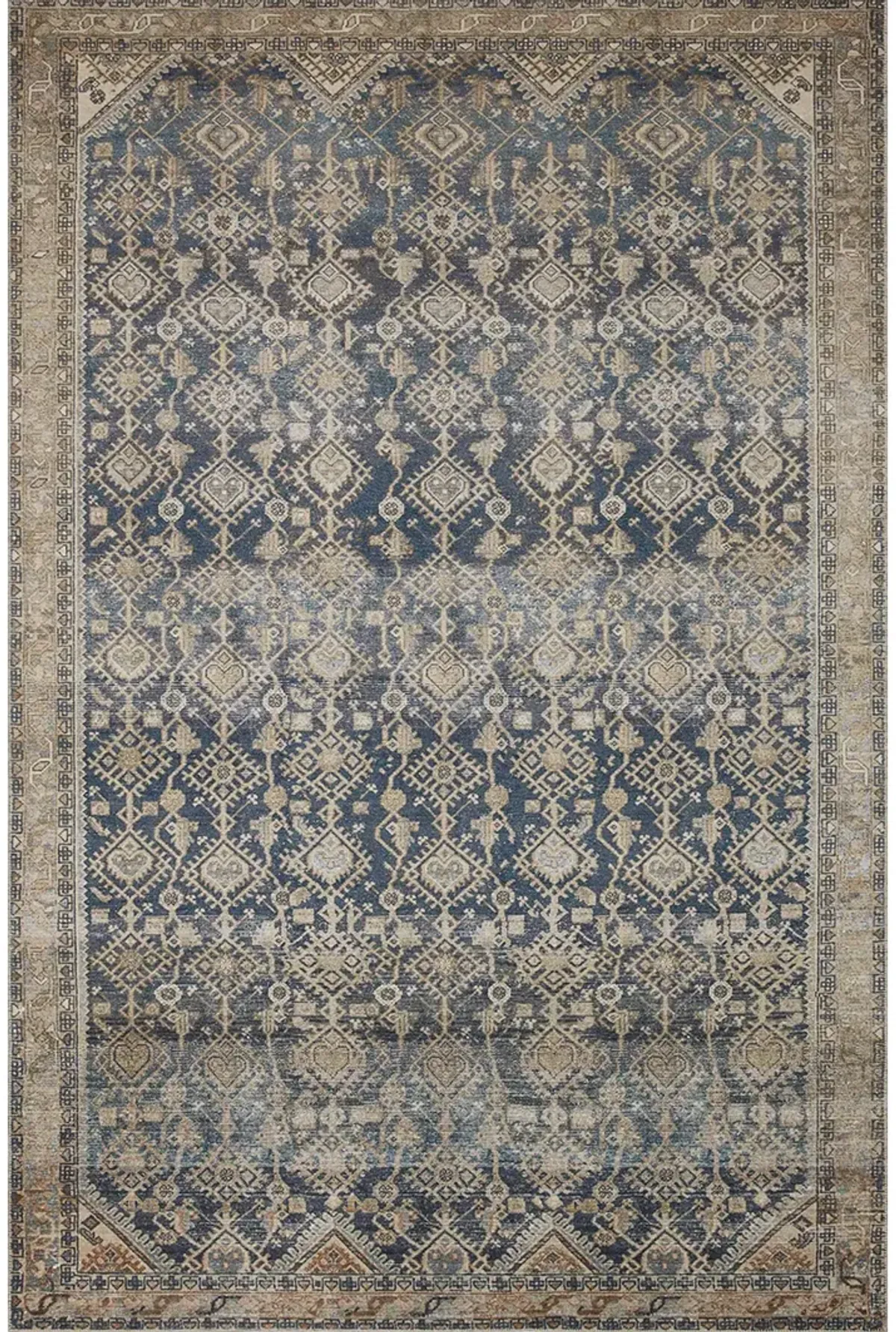 Lenna LEA01 Indigo/Natural 3'6" x 5'6" Rug