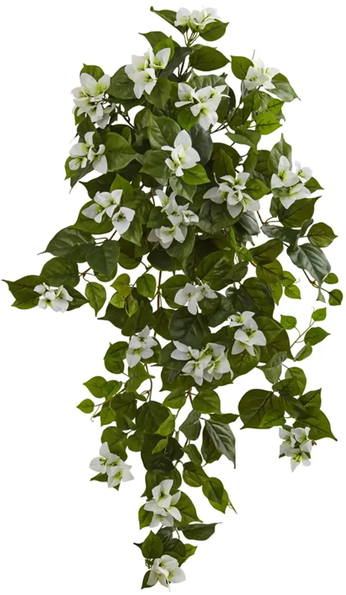 HomPlanti 37" Bougainvillea Hanging Artificial Plant (Set of 2) - White